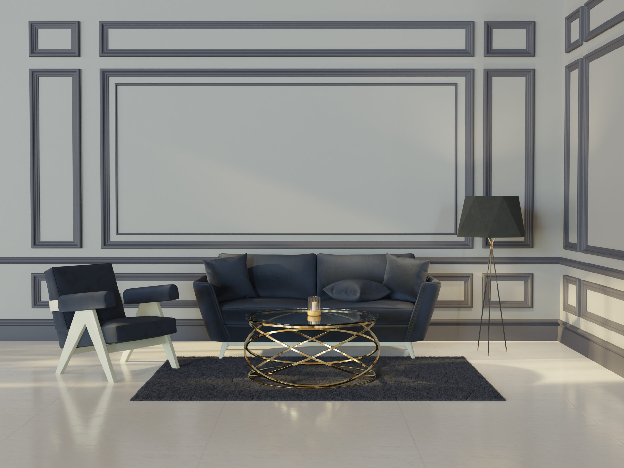 Modern room with dark furniture - Run It By Britt